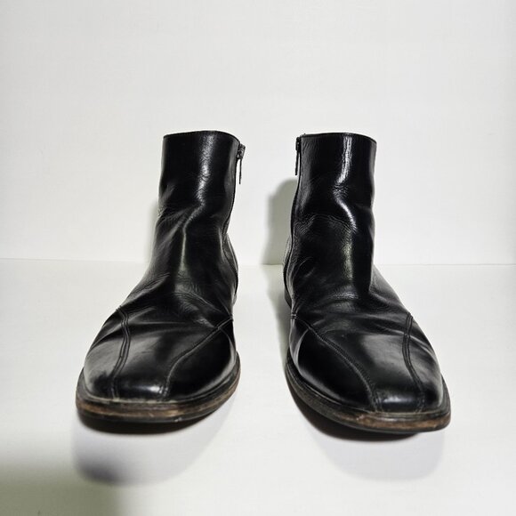 Hugo Boss Black Leather Side Zip Ankle Boots main image 12